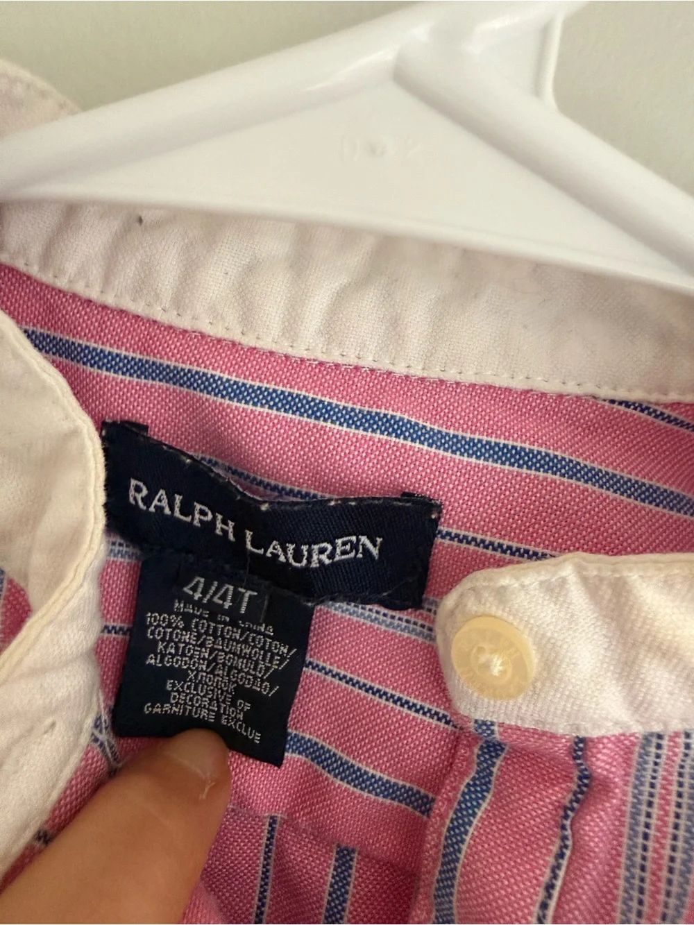 Vintage Ralph Lauren Pink Striped Dress – Size 4T, 2014 Collection